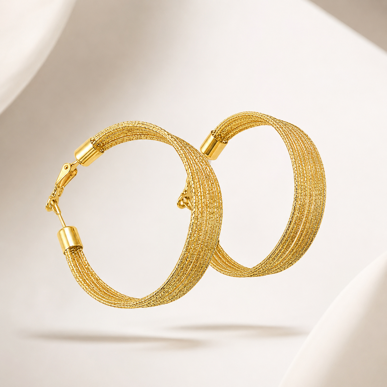 Aura Mesh Hoops Earrings for Women