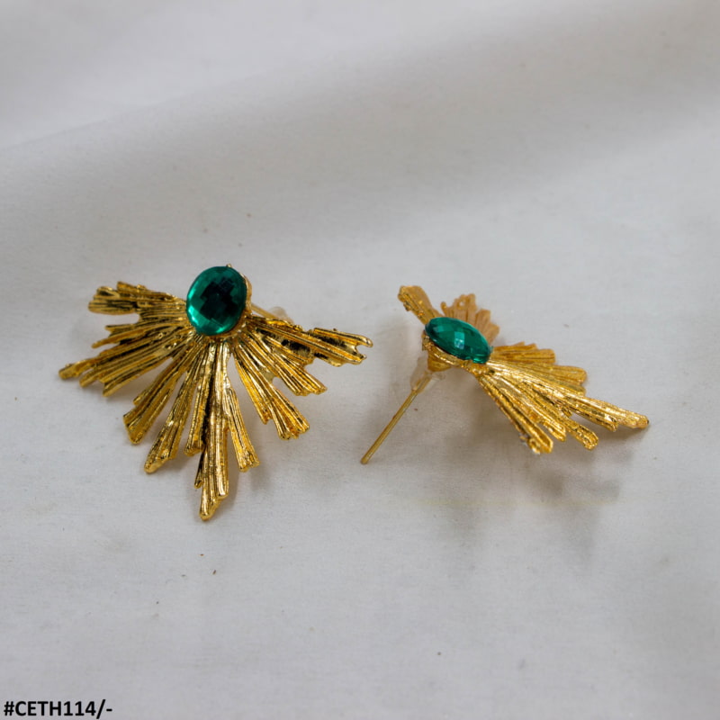 Peacock Leaft Studs