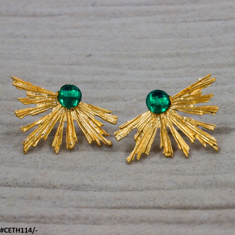 Peacock Leaft Studs