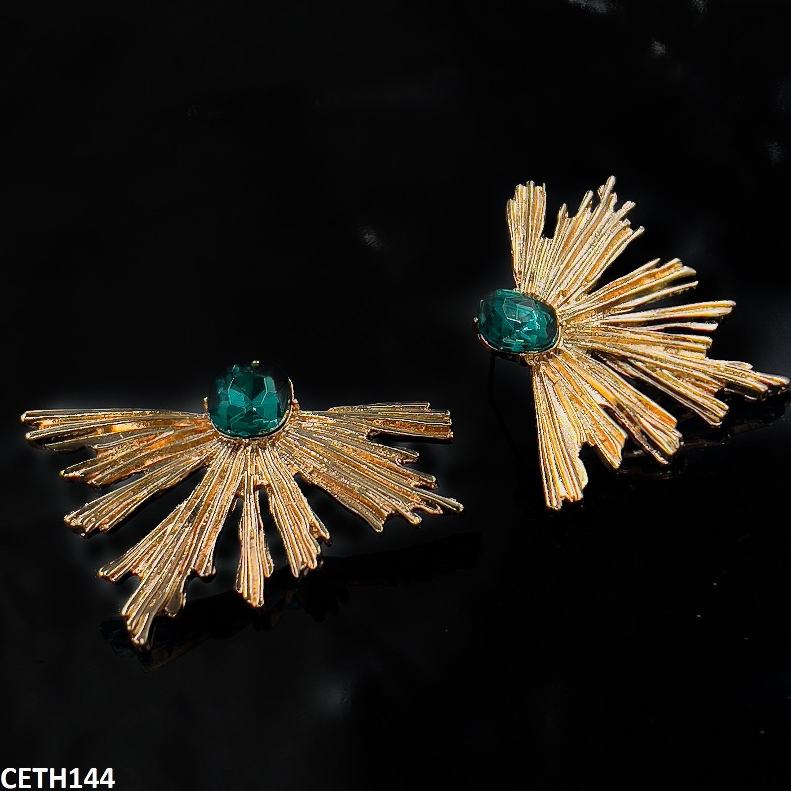 Peacock Leaft Studs